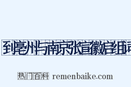 到亳州与南京张宣徽启组词是什么意思的图片